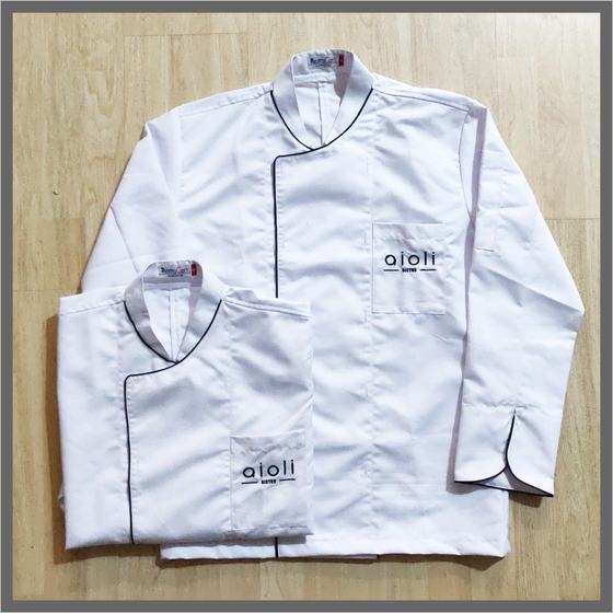 Chef coats, custom chef uniform made for Aioli by RestroCart, New Delhi