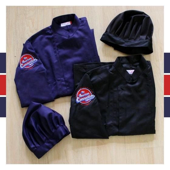 Chef uniforms, custom chef uniform made for American Connection by RestroCart, New Delhi