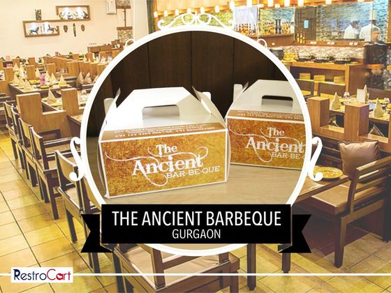 Branded packaging, custom branded packaging made for Ancient Barbeque by RestroCart, New Delhi