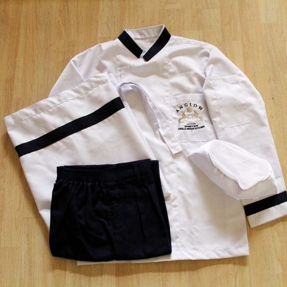 Chef uniforms, custom chef uniform made for Anglow Cocktail Bar by RestroCart, New Delhi, view 2