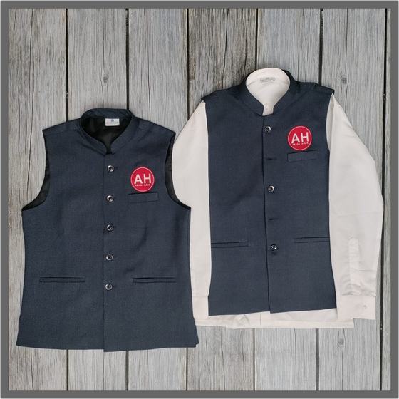 Steward & server uniforms, custom service staff uniform made for Asian Haus by RestroCart, New Delhi