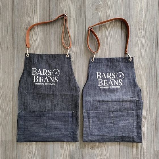 Denim aprons, custom apron made for Bar & Beans by RestroCart, New Delhi