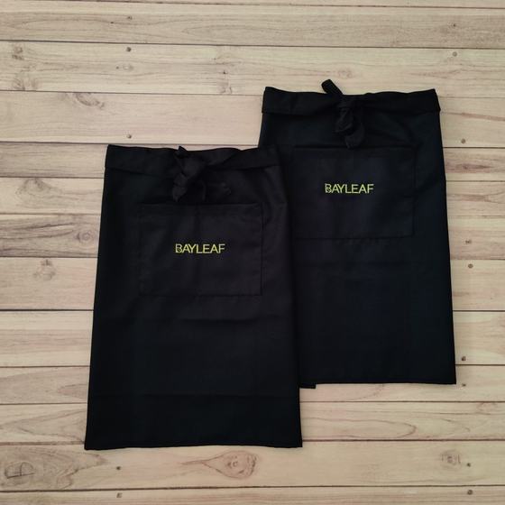 Half aprons, custom apron made for Bayleaf by RestroCart, New Delhi