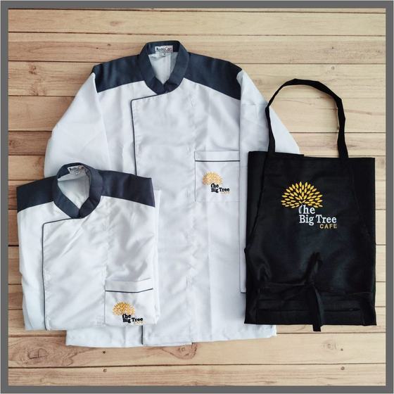 Chef uniforms, custom chef uniform made for Big Tree Cafe by RestroCart, New Delhi
