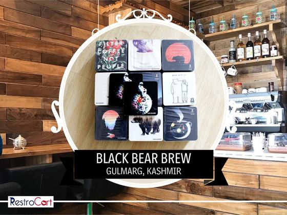Coasters, custom coaster made for Black Bear Brew by RestroCart, New Delhi, view 3