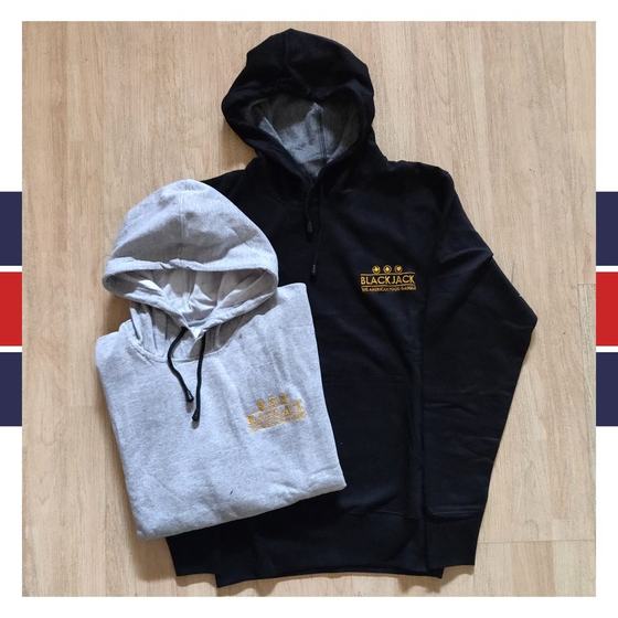 Hoodies, custom restaurant winterwear made for Blackjack by RestroCart, New Delhi