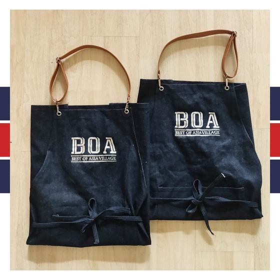 Denim aprons, custom apron made for Boa Village by RestroCart, New Delhi