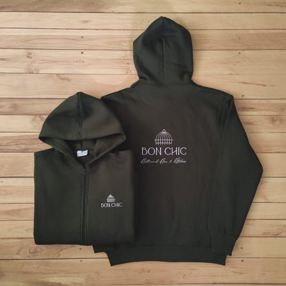 Hoodies, custom restaurant winterwear made for Bon Chic by RestroCart, New Delhi, view 3
