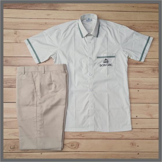 Steward & server uniforms, custom service staff uniform made for Bon Chic by RestroCart, New Delhi