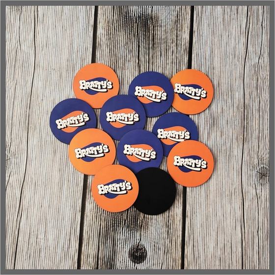 Coasters, custom coaster made for Bratty's by RestroCart, New Delhi