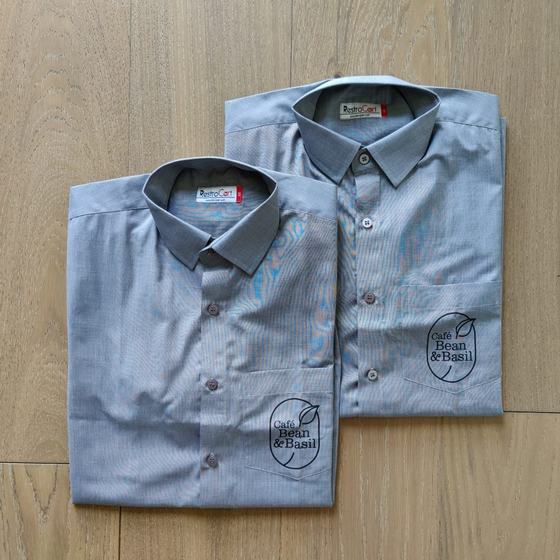 Uniform shirts, custom uniform shirt made for Cafe Bean & Basil by RestroCart, New Delhi