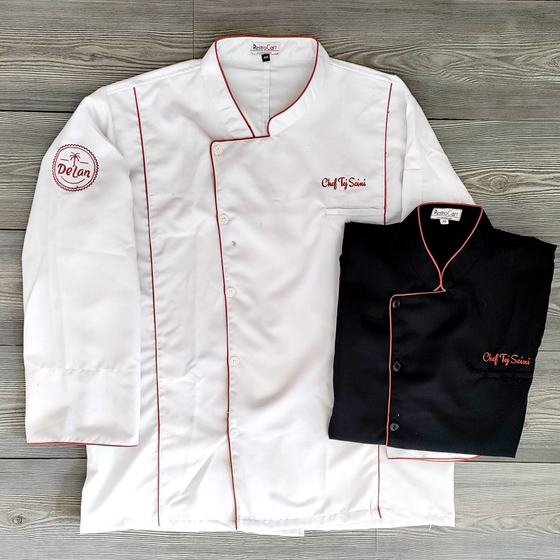 Chef uniforms, custom chef uniform made for Cafe Delan by RestroCart, New Delhi