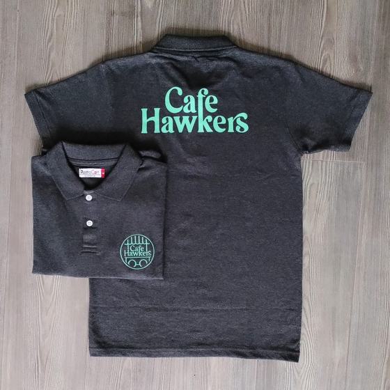 Uniform shirts, custom uniform shirt made for Cafe Hawkers by RestroCart, New Delhi