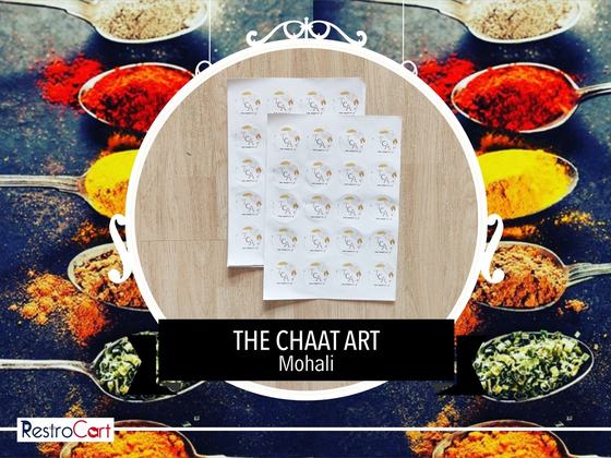 Stickers & danglers, custom branded packaging made for Chaat Art by RestroCart, New Delhi, view 2