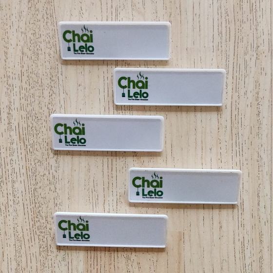 Badges & pins, custom staff badge made for Chai Le Lo by RestroCart, New Delhi