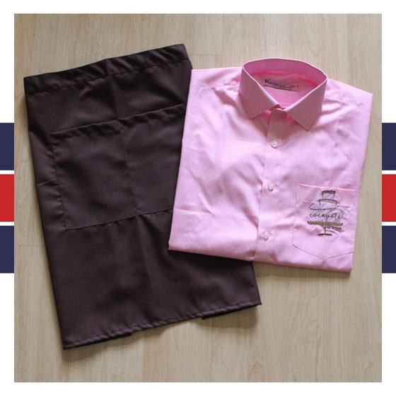 Steward & server uniforms, custom service staff uniform made for Cocopots by RestroCart, New Delhi, view 2