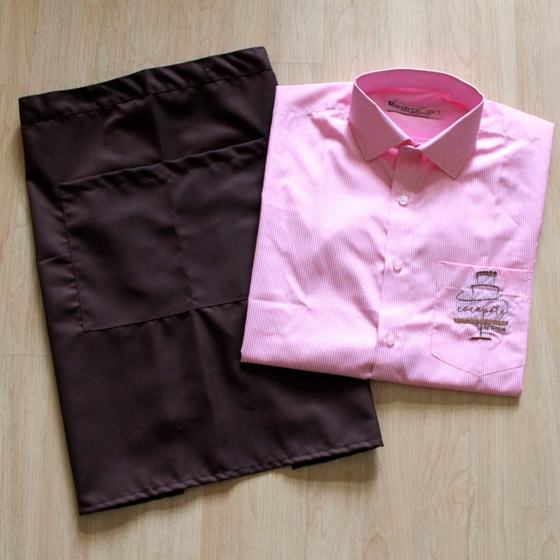 Steward & server uniforms, custom service staff uniform made for Cocopots by RestroCart, New Delhi