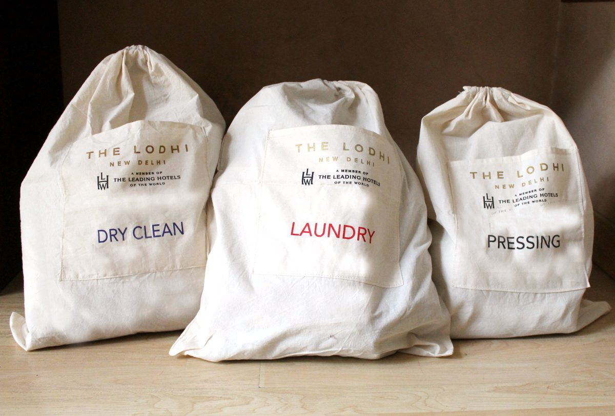 Cotton laundry bags for The Grain Room