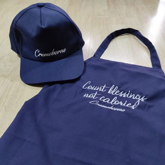 Aprons, custom apron made for Cremeborne by RestroCart, New Delhi