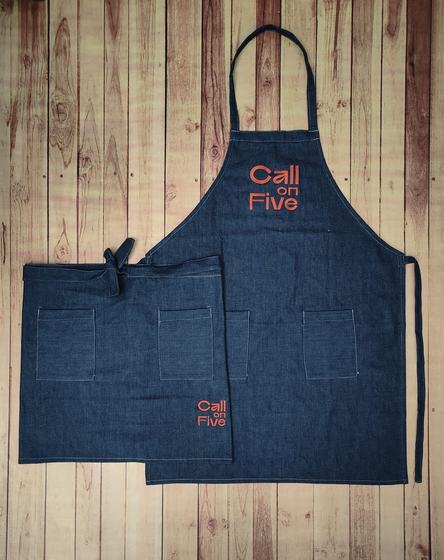Denim aprons (full), customized apron by RestroCart, New Delhi, 2025 delivery, view 3
