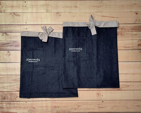 Denim aprons (half), customized apron by RestroCart, New Delhi, 2025 delivery
