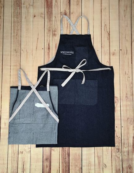 Denim aprons (full), customized apron by RestroCart, New Delhi, 2025 delivery