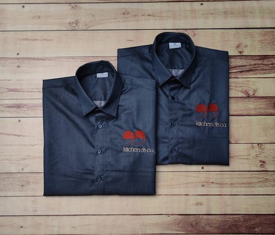 Denim shirts, customized uniform shirt by RestroCart, New Delhi, 2025 delivery, view 2