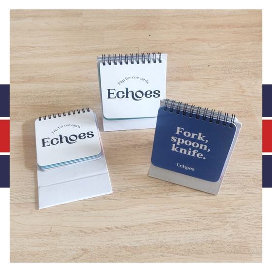Cue cards, custom table accessory made for Echoes by RestroCart, New Delhi
