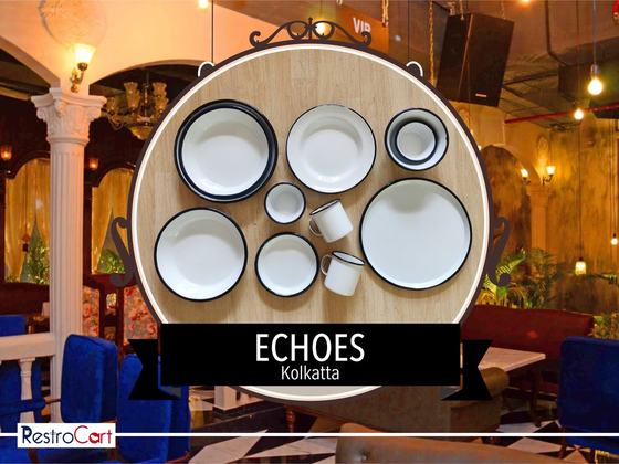 Enamelware, custom branded drinkware made for Echoes by RestroCart, New Delhi