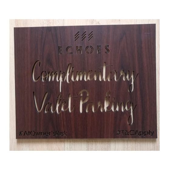 Signage & display boards, custom restaurant signage made for Echoes by RestroCart, New Delhi, view 3