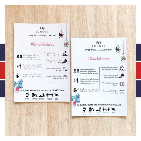 Signage & display boards, custom restaurant signage made for Echoes by RestroCart, New Delhi
