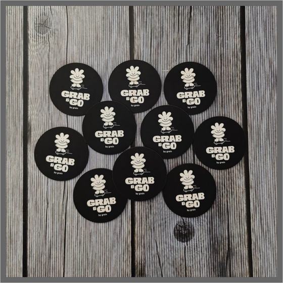 Coasters, custom coaster made for Grab & Go by RestroCart, New Delhi