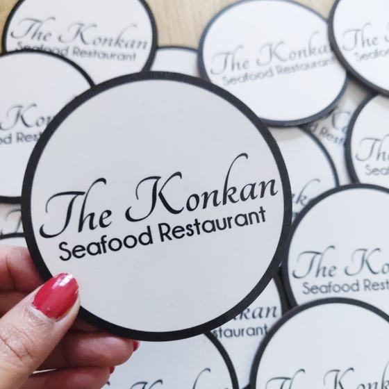 Coasters, custom coaster made for Konkan by RestroCart, New Delhi