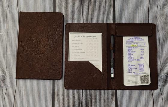 Leatherette bill holders, customized table accessory by RestroCart, New Delhi, 2024 delivery, view 3