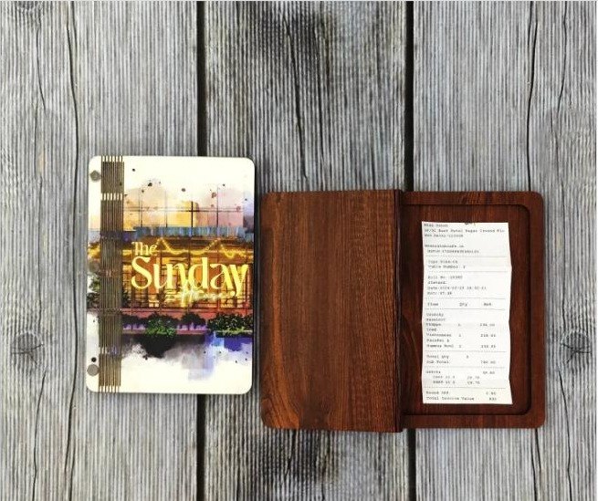 MDF bill holders for a cafe