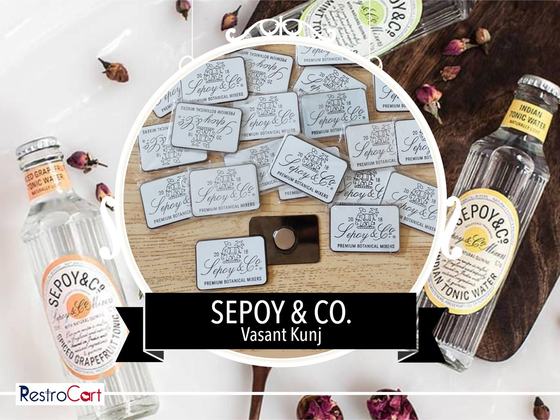 Enamelware, custom branded drinkware made for Sepoy by RestroCart, New Delhi