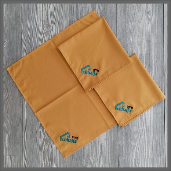Table napkins, custom table linen made for Tapri by RestroCart, New Delhi