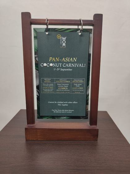Tent cards & table stands, customized table accessory by RestroCart, New Delhi, 2024 delivery, view 3