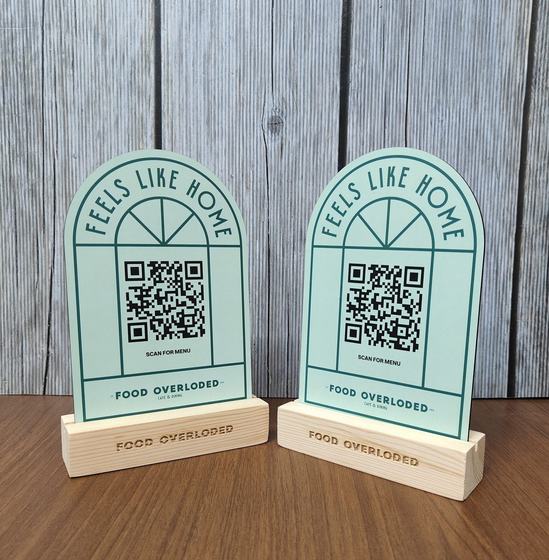 Tent cards & table stands, customized table accessory by RestroCart, New Delhi, 2025 delivery