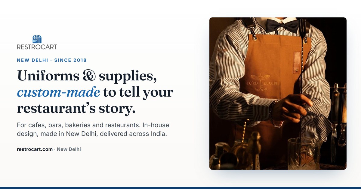 Custom Restaurant Uniforms & Supplies India | RestroCart